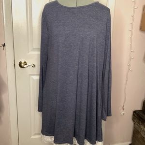 Blue dress with lace detail (brand unknown) Womens large